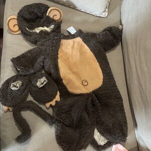 Brown Monkey Costume with Hood and Tail